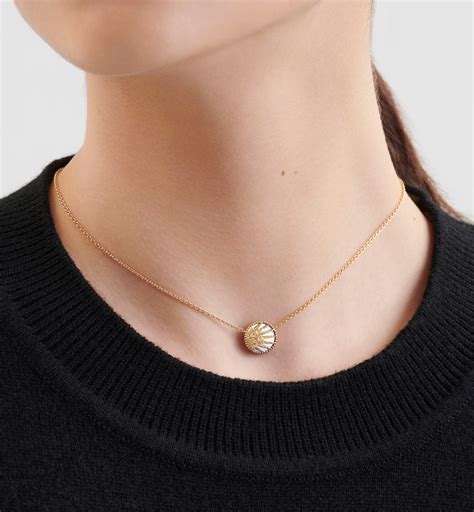 Rose Céleste Necklace Yellow and White Gold, 